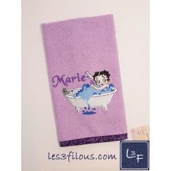 Betty Boop Drap de Bain Brodé et Personnalisé DRA-175