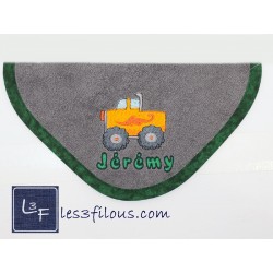 Transport Camion Train Auto Drap de Bain Brodé et Personnalisé DRA-018