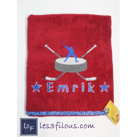 Hockey Drap de Bain Brodé et Personnalisé DRA-028