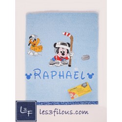 Hockey Mickey Drap de Bain Brodé et Personnalisé DRA-029