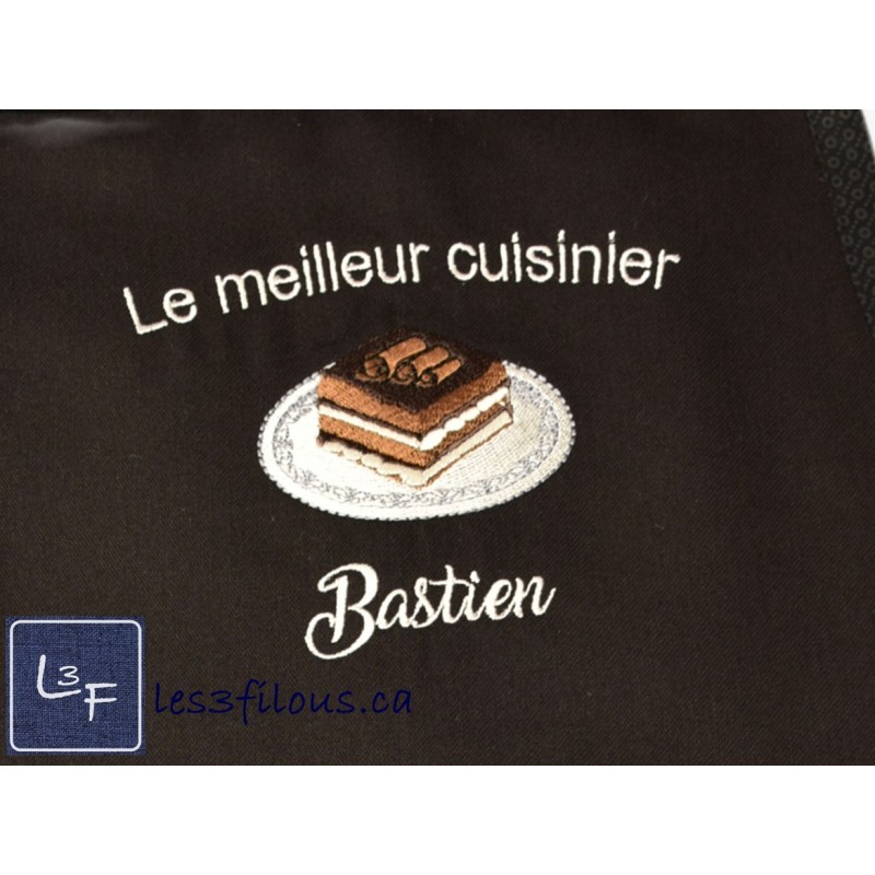 Tiramisu Gateau Choix de Broderie pour Tablier