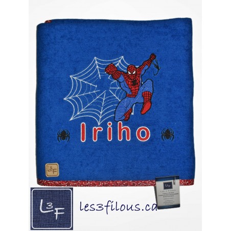 Spiderman Drap de Bain Brodé et Personnalisé DRA-055