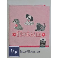 Chiens Drap de Bain Brodé et Personnalisé DRA-048
