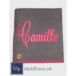 Prénom Logo Drap de Bain Brodé et Personnalisé DRA-144