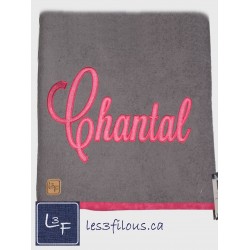 Prénom Logo Drap de Bain Brodé et Personnalisé DRA-144
