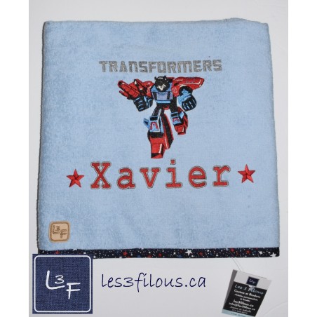 Transformer Drap de Bain Brodé et Personnalisé DRA-099