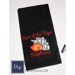 Quilles Serviette de Bowling boule de feu BOW-017