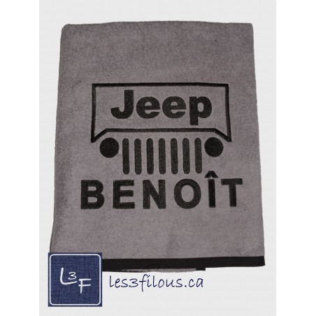 Camion Jeep 4x4 Drap de Bain Brodé et Personnalisé DRA-145