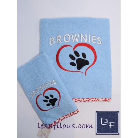 Animaux Compagnon Chien Chat Drap de Bain Brodé et Personnalisé  DRA-037