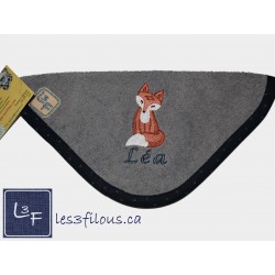 Renard Ours Foret Serviette Capuchon Brodée et Personnalisée DOU-071