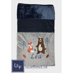Ours Foret Doudou Étiquettes Brodé et Personnalisé ETI-009