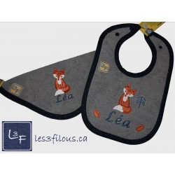 Ours Foret Doudou Étiquettes Brodé et Personnalisé ETI-009