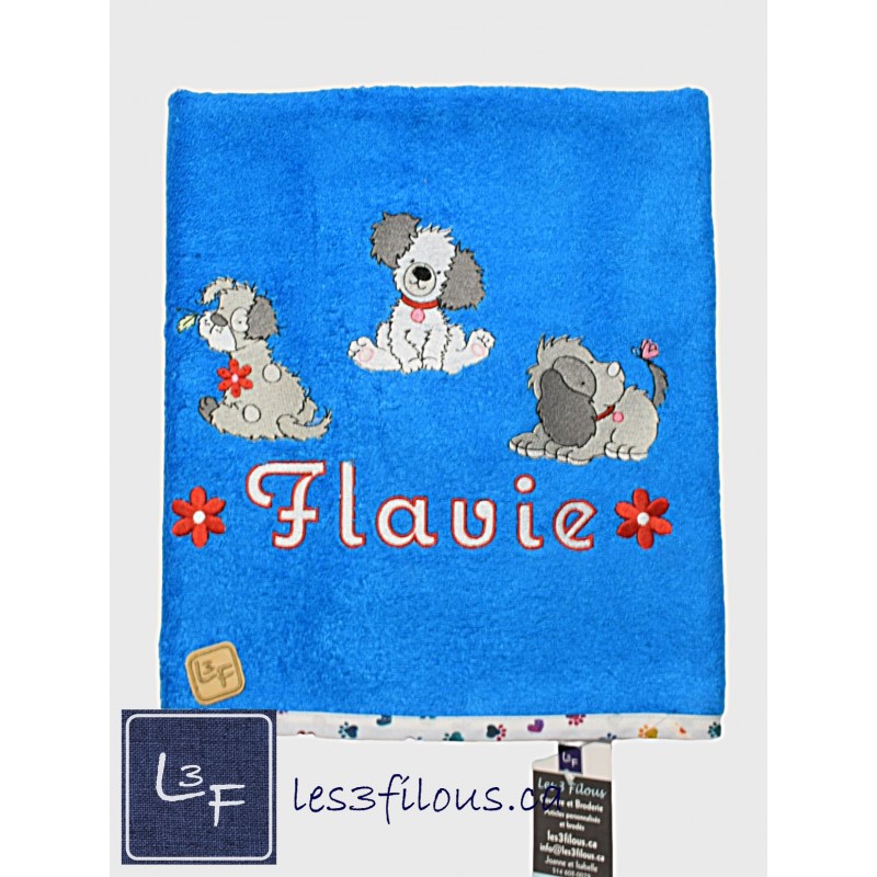 Chiens Drap de Bain Brodé et Personnalisé DRA-048