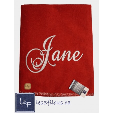 Prénom Logo Drap de Bain Brodé et Personnalisé DRA-147