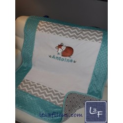 Renard Bavoir Brodé Personnalisé  BAV-055