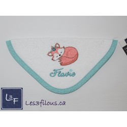 Renard Bavoir Brodé Personnalisé  BAV-055