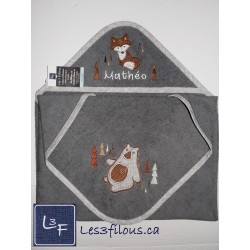 Renard Bavoir Brodé Personnalisé  BAV-056