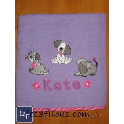 Chiens Drap de Bain Brodé et Personnalisé DRA-048