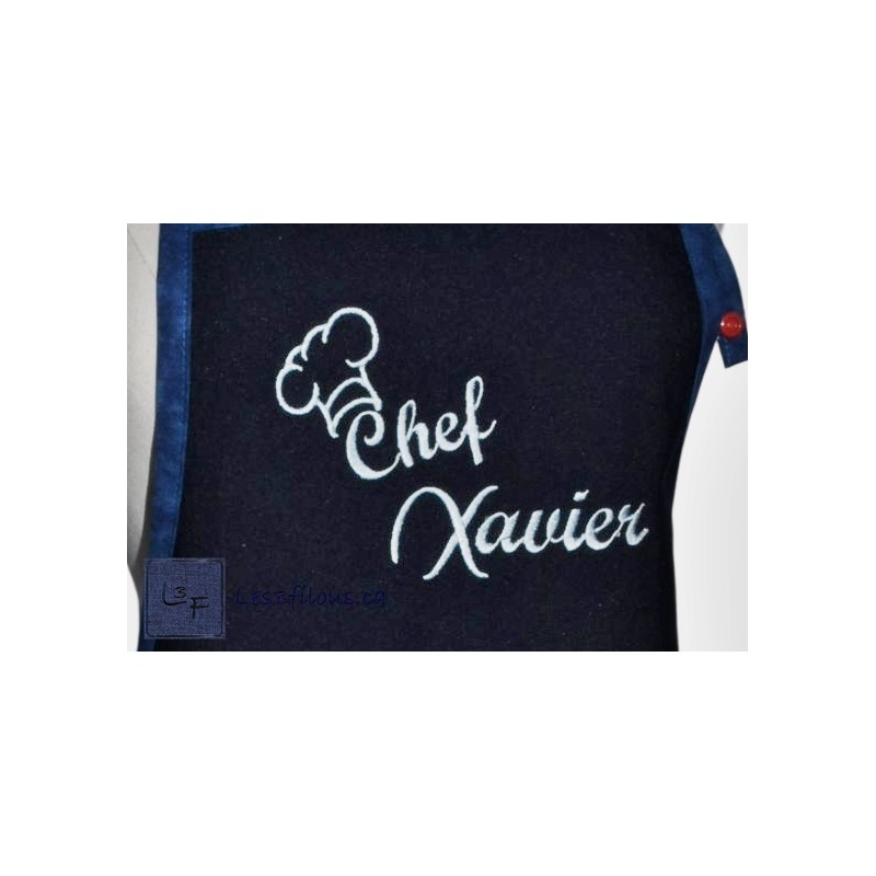 Chef avec toque Choix de Broderie pour Tablier