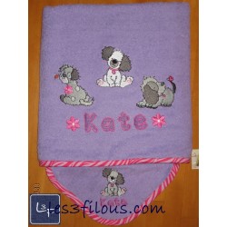 Chiens Drap de Bain Brodé et Personnalisé DRA-048