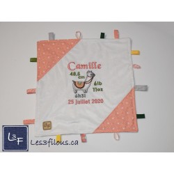 Lama Doudou Étiquettes Brodé et Personnalisé ETI-011