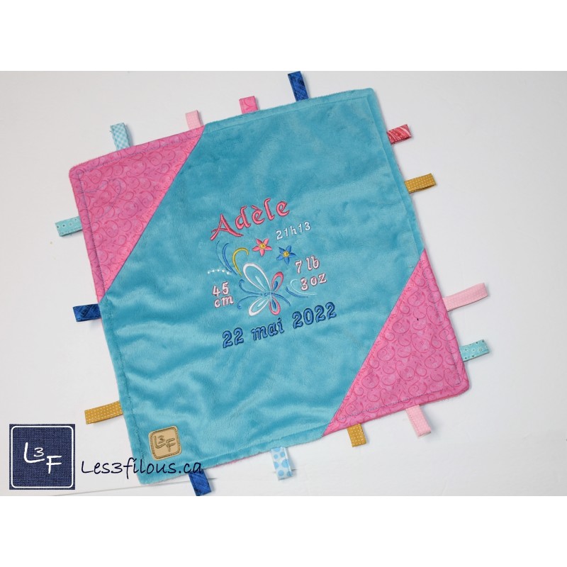 Papillons Doudou Étiquettes Brodé et Personnalisé ETI-012
