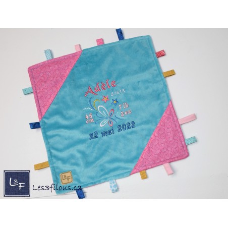 Papillons Doudou Étiquettes Brodé et Personnalisé ETI-012