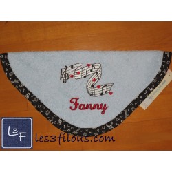 Musique Note et Gamme Drap de Bain Brodé et Personnalisé DRA-060