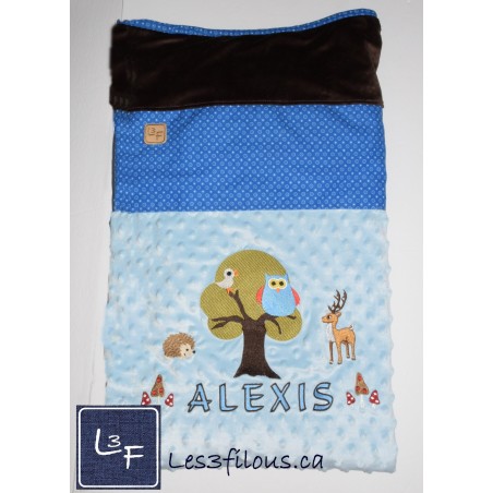 Foret Couverture Ultra-Douce Brodée et Personnalisée CUD-024