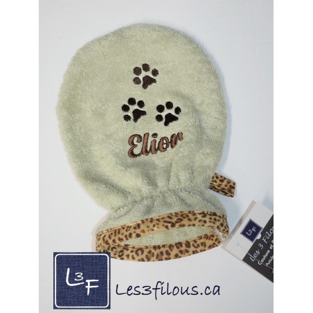 Patte de Chat Chien Tigre Lion Gant Brodé et Personnalisé DEB-087