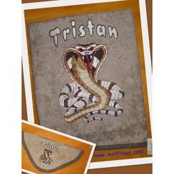 Serpent Cobra Drap de Bain Brodé et Personnalisé DRA-063