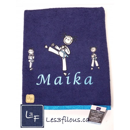 Karaté Sport de Combat Drap de Bain Brodé et Personnalisé DRA-155