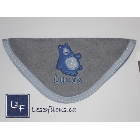 OURS Débarbouillette Brodée et Personnalisée DEB-090