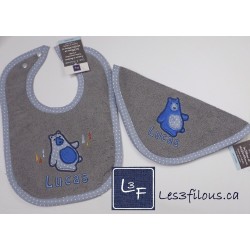 OURS Débarbouillette Brodée et Personnalisée DEB-090
