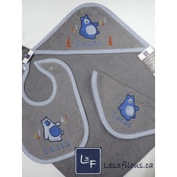 OURS Débarbouillette Brodée et Personnalisée DEB-090