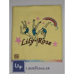 Gymnastique Drap de Bain Brodé et Personnalisé DRA-084