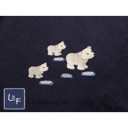 Ours Polaire Serviette Capuchon Brodée et Personnalisée DOU-079