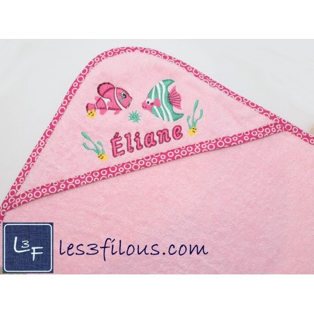 Poisson Serviette Capuchon Brodée et Personnalisée DOU-024