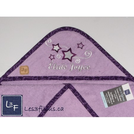 Etoiles Star Serviette Capuchon Brodée et Personnalisée DOU-084