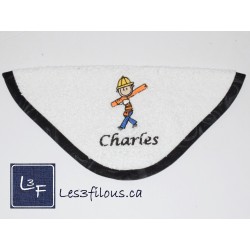 Construction Serviette Capuchon Brodée et Personnalisée DOU-091