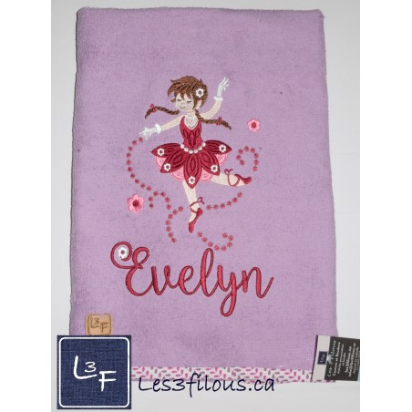 Ballerine Danse Drap de Bain Brodé et Personnalisé DRA-088