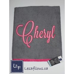 Prénom Logo Drap de Bain Brodé et Personnalisé DRA-118