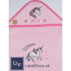 Bavette Licorne Brodée et Personnalisée BAV-060