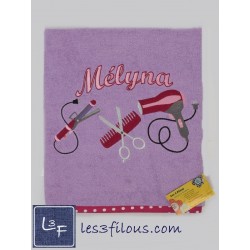 Coiffeuse Drap de Bain Brodé et Personnalisé DRA-066