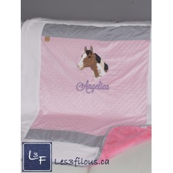 Cheval Couverture Ultra-Douce Brodée et Personnalisée CUD-099