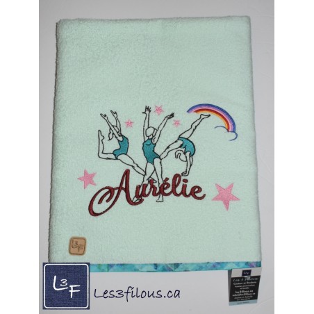 Gymnastique Drap de Bain Brodé et Personnalisé DRA-084
