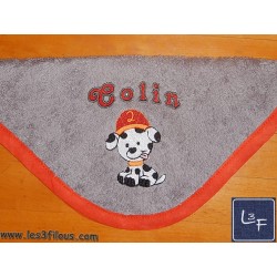 Camion de Pompier Drap de Bain Brodé et Personnalisé DRA-070