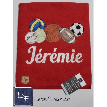 Sport Basketball Volleyball Soccer Football Tennis Baseball Drap de Bain Brodé et Personnalisé DRA-164