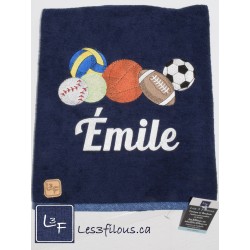 Sport Basketball Volleyball Soccer Football Tennis Baseball Drap de Bain Brodé et Personnalisé DRA-164