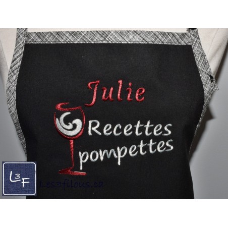Recette Pompette Choix de Broderie pour Tablier EXT-064